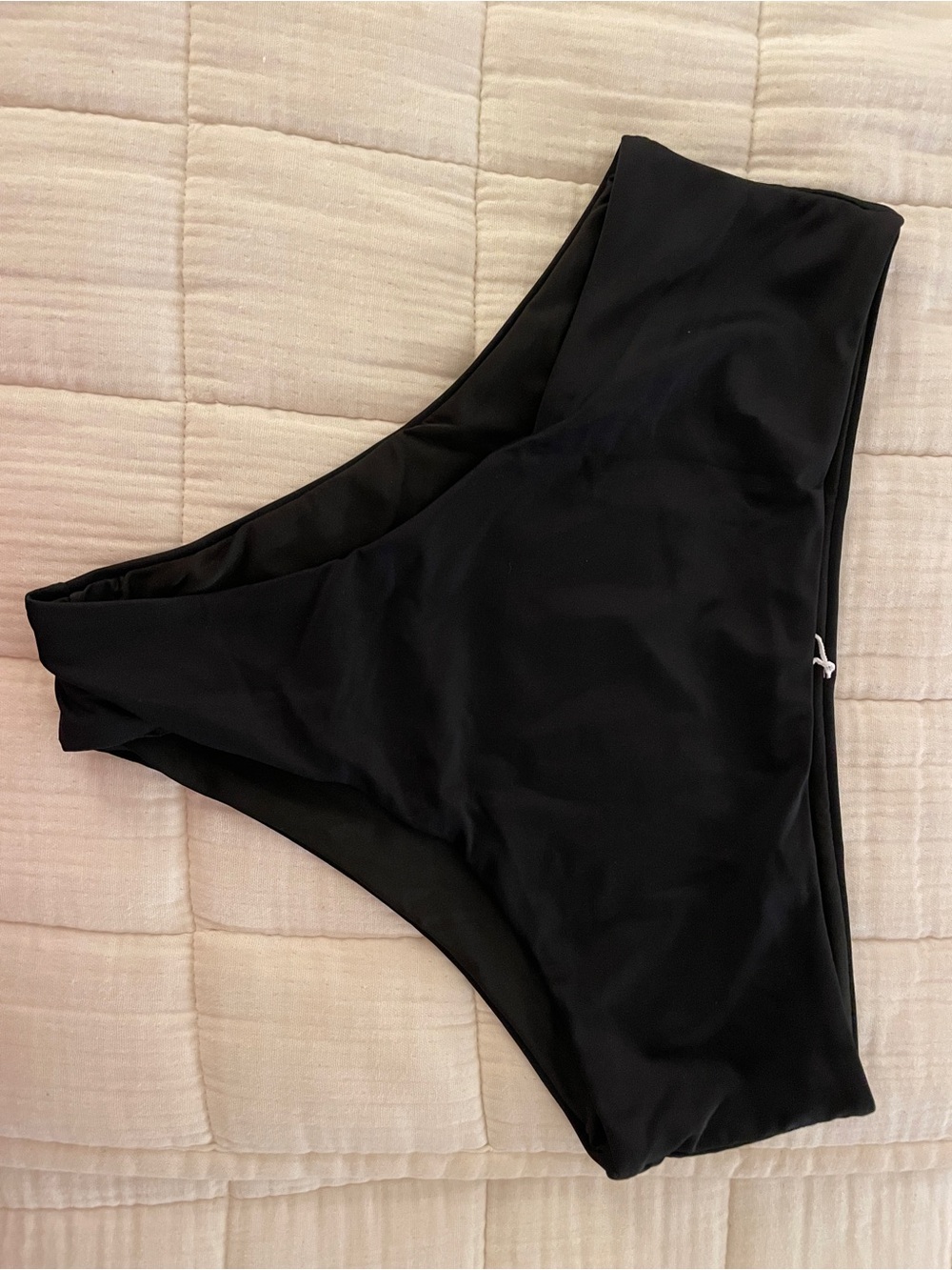 High-Waist Black Bikini Bottom — Sleek Coverage